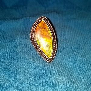 Ring silver abalone